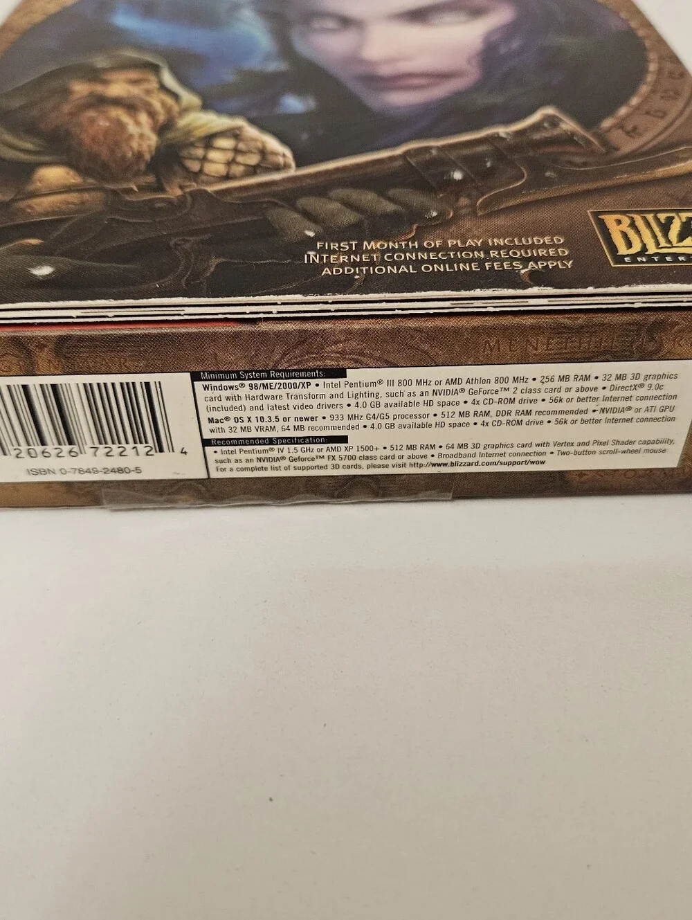 World of Warcraft PC Game Box Fantasy Artwork Original Big Box Edition Complete